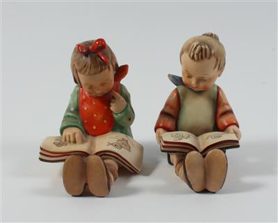 "Der Bücherwurm" Mädchen und Junge, - Antiques