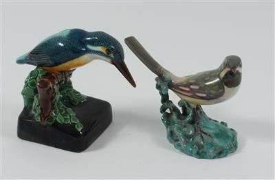 Bachstelze und Eisvogel, - Antiques