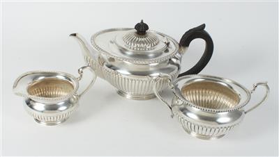 Teekanne, Gießer, Zuckerschale, - Antiquitäten