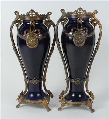 1 Paar Vasen, - Antiques