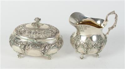 Silber Cremier und Sucrier, - Antiquitäten