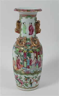 Famille rose Vase, - Antiques and art