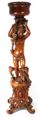 Figural geschnitzte Blumensäule, Italien 20. Jh., - Umění a starožitnosti