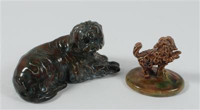 Hugo F. Kirsch, Zwei Hunde, - Saisoneröffnung - Antiquitäten