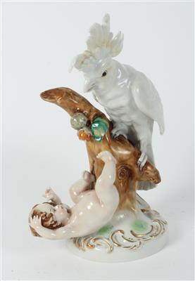 Putto mit Kakadu, - Antiques and art