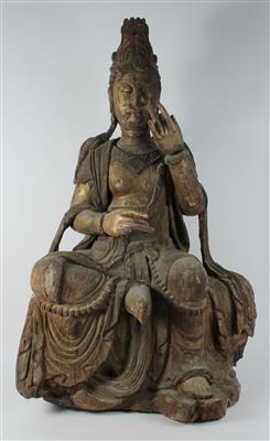 Sitzende Figur der Guanyin, - Arte e antiquariato