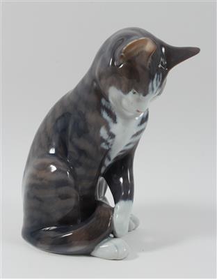 Sitzende Katze, - Antiquariato