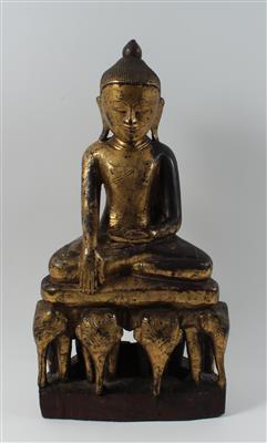 Buddha auf Elefantenthron, - Antiques