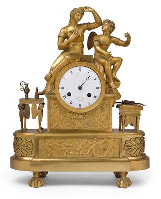 Große Charles X Ormolu Pendule "Amor und Psyche" - Antiquitäten