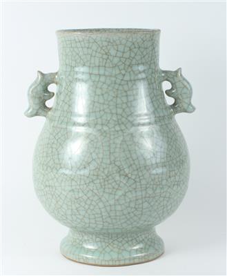 Seladon glasierte Vase, hu, - Antiquariato