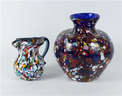 Vase und Henkelkrug, - Antiques