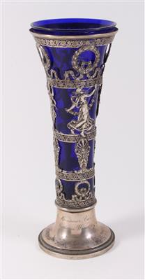 Deutsche Silber Vase mit Widmungsgravur von 1914, - Silver