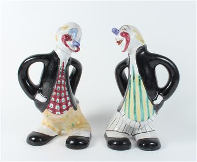 1 Paar Clown-Buchstützen, - Antiques