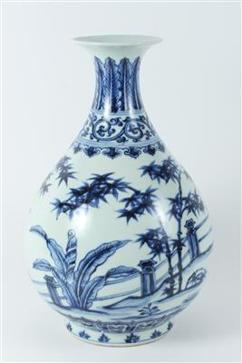 Blau-weiße Vase, - Starožitnosti