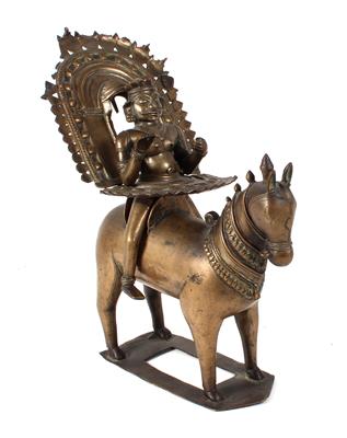 Indische Reiterfigur, - Antiquariato