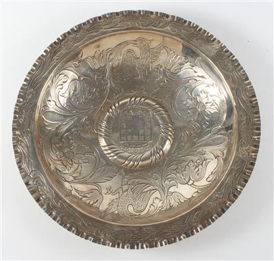 Spanischer Silber Teller, - Antiques