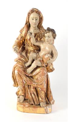 Madonna mit Kind, - Sculptures and folk art