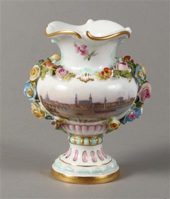 Miniaturvase mit der Ansicht von Dresden, - Antiquariato