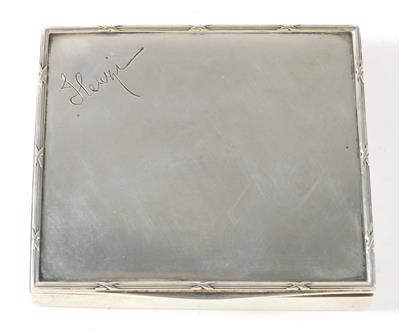 Wiener Silber Deckeldose mit Innenvergoldung, - Stříbrné předměty