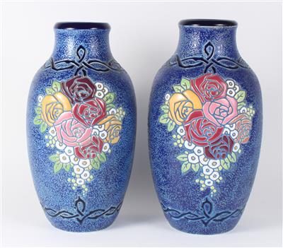 1 Paar Jugendstil Vasen - Frühlingserwachen