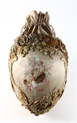Österlicher Geschenkkorb in Form eines großen Ei, um 1900, - Starožitnosti