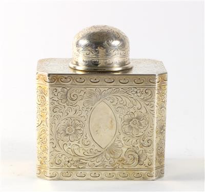 Silber Teedose, - Antiquariato