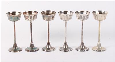 6 Silber Likörbecher, - Antiques