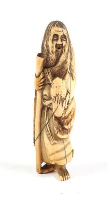 Netsuke des Gama Sennin, - Asiatica e arte islamico