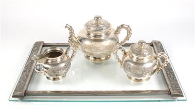Vietnamesische Export Silber Teegarnitur, - Asiatica e arte islamico