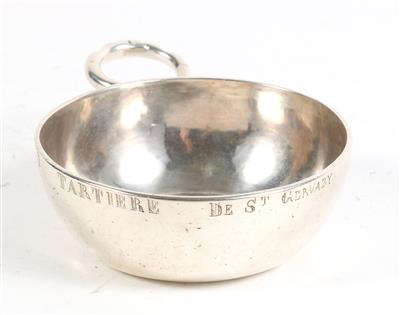 Französische Silber Weinprobierschale, - Silver objects