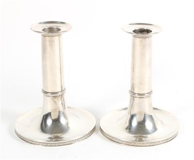 Paar Silber Kerzenleuchter von 1818, - Stříbrné předměty