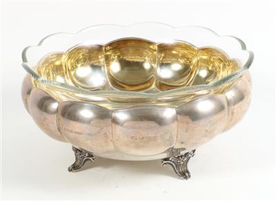 Wiener Silber Schale mit Innenvergoldung, - Ausgewählte Silberobjekte