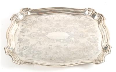 Wiener Silber Tablett von 1861, - Ausgewählte Silberobjekte