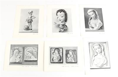 Zwei Mäppchen "Figuren und Tiere in moderner Keramik" bzw. "Tanz und andere Figuren, Kinder, Akte", - Jugendstil und angewandte Kunst des 20. Jahrhunderts