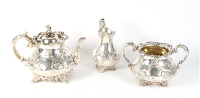 Londoner viktorianische Teegarnitur, - Oggetti d'argento