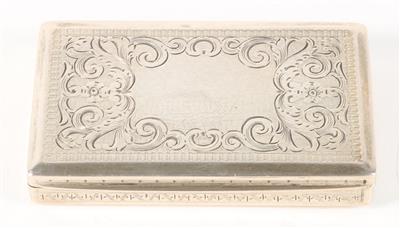 Prager Silber Deckeldose mit Innenvergoldung von 1840, - Silver objects