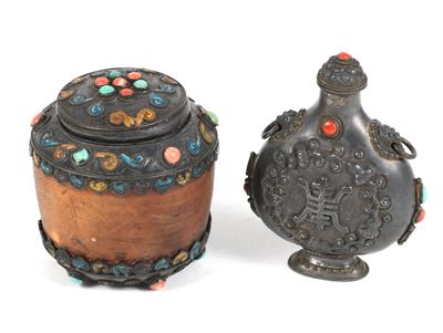 Snuffbottle und Deckeldose, - Asiatica e arte islamico