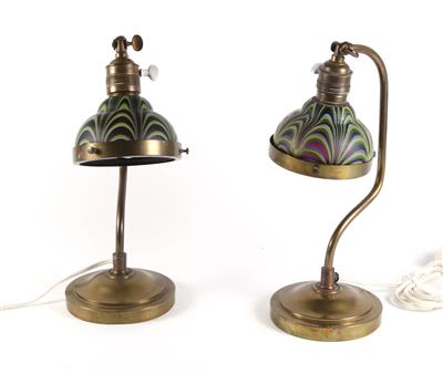 Paar kleine Tischlampen, - Antiques