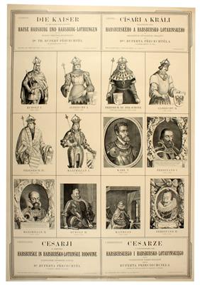 DIE KAISER AUS DEM ALLERDURCH LAUCHTIGSTEN HAUSE HABSBURG U. HABSBURG-LOTHRINGEN - Posters and Advertising Art