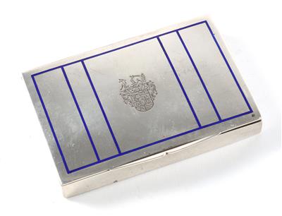 Wiener Silber Deckeldose mit Wappen der Grafen Apponyi von Nagy-Apponyi, - Silver objects