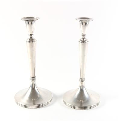 Paar Wiener Silber Kerzenleuchter - Antiques