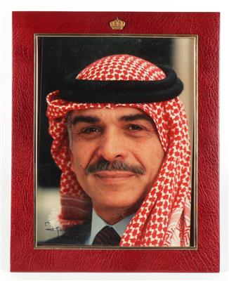 Geschenkphoto von Hussein I. von Jordanien, - Antiques