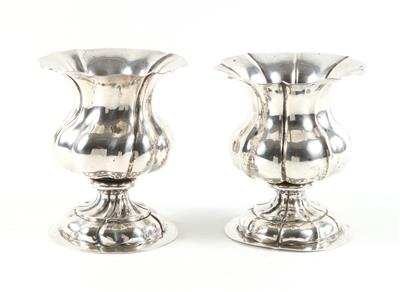 Paar Silber Vasen, - Antiquariato