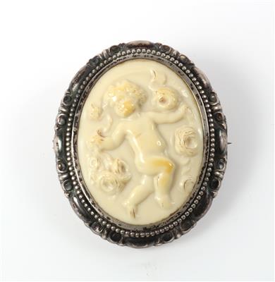 Brosche "Putto", - Antiquariato