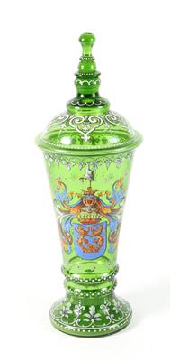 Deckelpokal mit Wappen, - Antiques