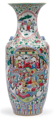 Famille rose Vase, China, rote Marke Tongzhi, aus der Zeit - Antiques
