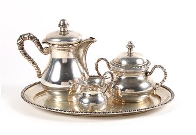 Italienische Silber Mokkagarnitur, - Antiques