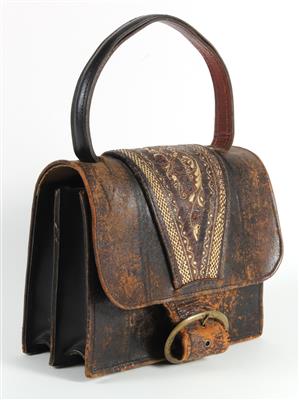 Lederhandtasche, - Antiquitäten