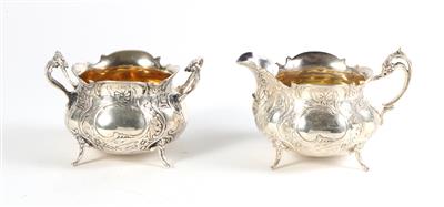 Schwedischer Silber Gießer und Zuckerschale, - Antiquariato