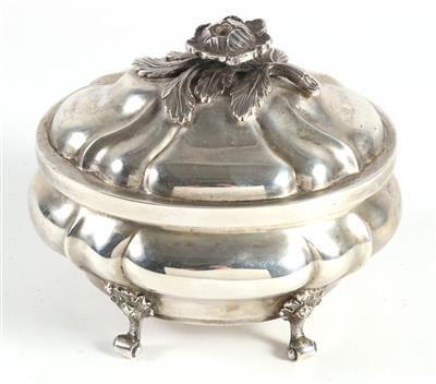 Wiener Silber Zuckerdose mit Innenvergoldung, - Antiquitäten
